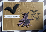 Halloween greeting card - Fright Night witch