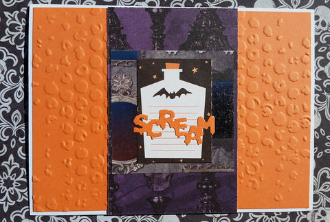Halloween greeting card - orange 008