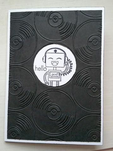 greeting card - musical robot