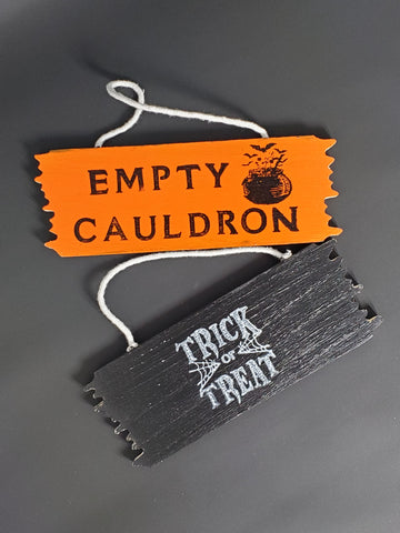 Halloween door signs