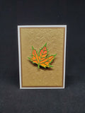 greeting card - ombre maple leaf