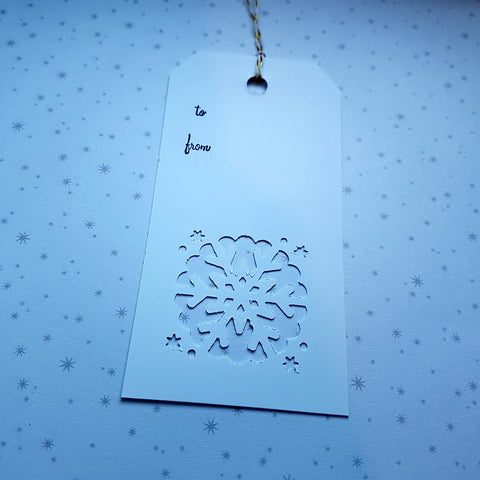 Christmas gift tag - snowflake
