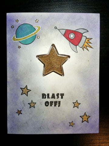 greeting card - blast off shaker