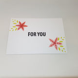 greeting card - red flowers