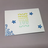 thank you card - stars and flourishes