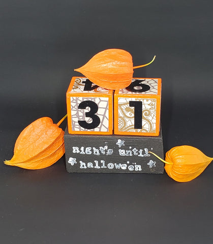 Halloween count down blocks - small