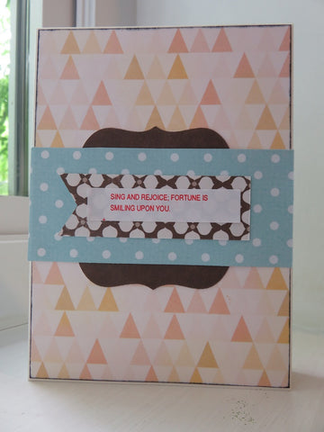 fortune greeting card - Sing and Rejoice