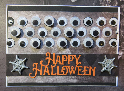 Halloween greeting card - googly eye greetings