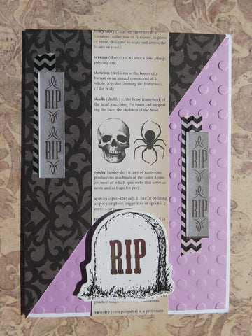 Halloween greeting card - purple 008