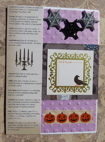 Halloween greeting card - purple 004
