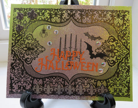 Halloween greeting card - elegant sparkle