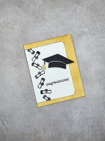 graduation card - scrolls