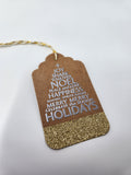 Christmas gift tag - word tree