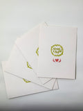 Christmas greeting card set - mery & bright