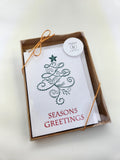 Christmas greeting card set - flourish tree