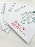 Christmas greeting card set - flourish tree
