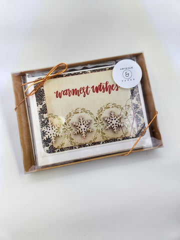 Christmas greeting card set - warmest wishes