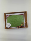 Christmas greeting card set - embossed holly