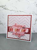 Valentine's Day card - chevrons