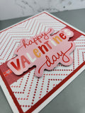 Valentine's Day card - chevrons