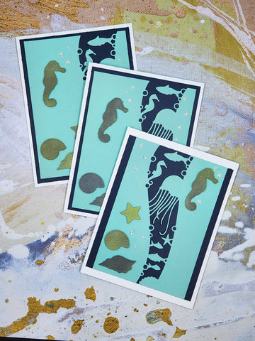 greeting card - seahorse