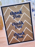 thank you card - chevrons