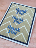 thank you card - chevrons