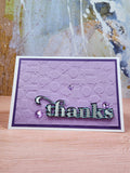thank you card - purple thanks
