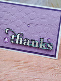 thank you card - purple thanks