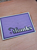 thank you card - purple thanks