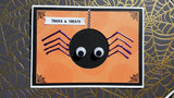 Halloween greeting card - googly eye spider