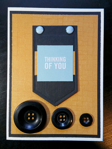 greeting card - black buttons