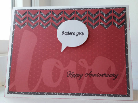 love greeting card - adore anniversary