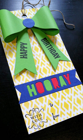 gift tag - birthday bow
