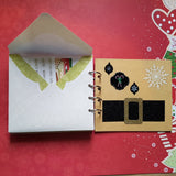 handmade Christmas album 4x4 envelope, Santa belt