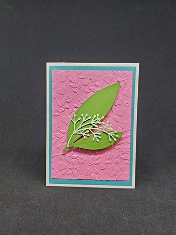 greeting card - eucalyptus and flowers