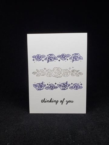 greeting card - thinking of you roses