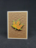 greeting card - ombre maple leaf