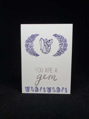 greeting card - you are a gem