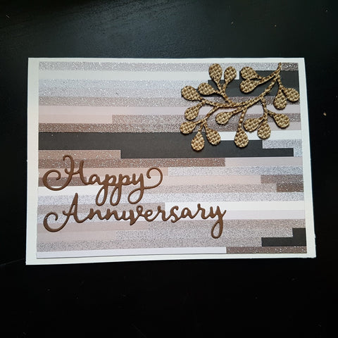 anniversary card - neutral foliage