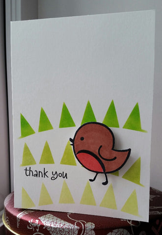 thank you card - spring bird