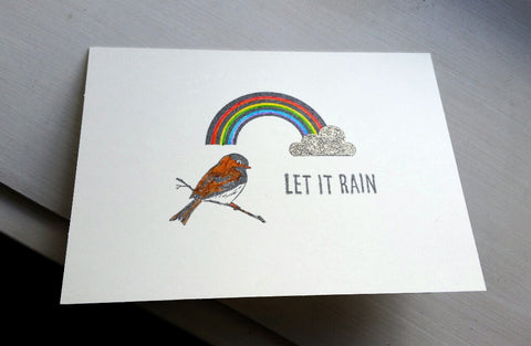 greeting card - Let It Rain