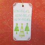 Christmas gift tag - trees