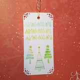 Christmas gift tag - trees