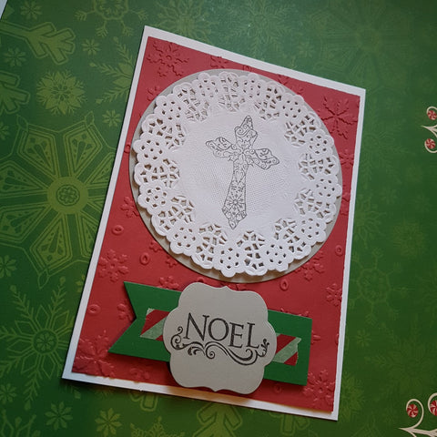 Christmas greeting card - Noel cross