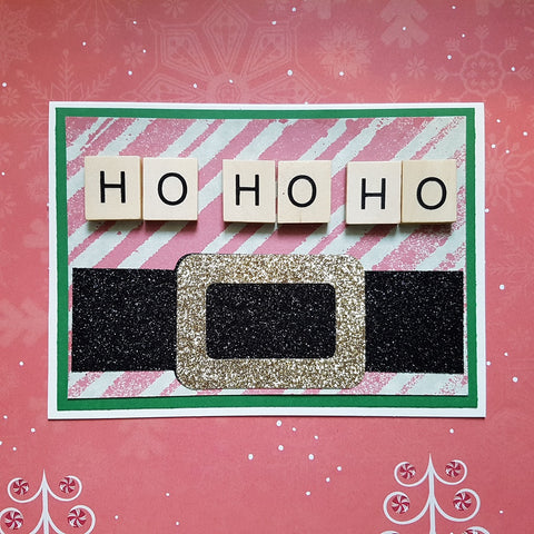 Christmas greeting card - Santa's belt