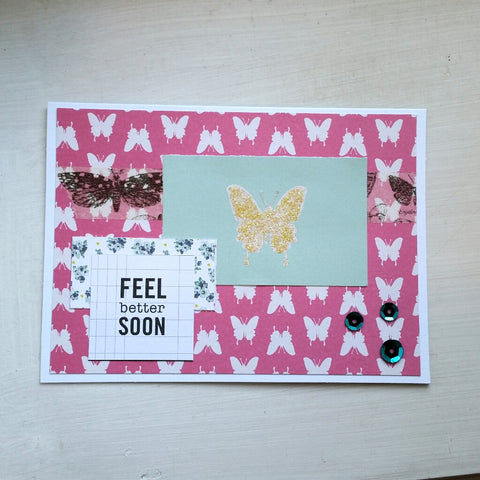 get well card - butterflies