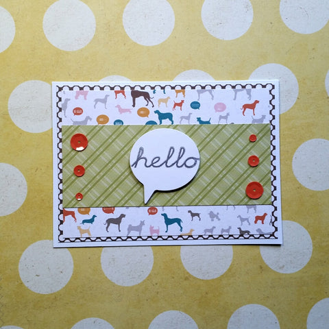 greeting card - bright dogs
