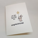new baby card - bunny love