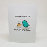 new baby card - bun in the oven